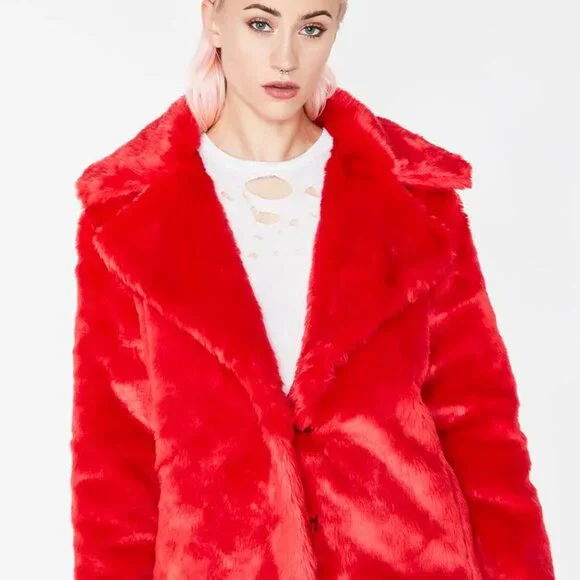 Current Mood Racked Up Faux Fur Jacket - Picture 5 of 10